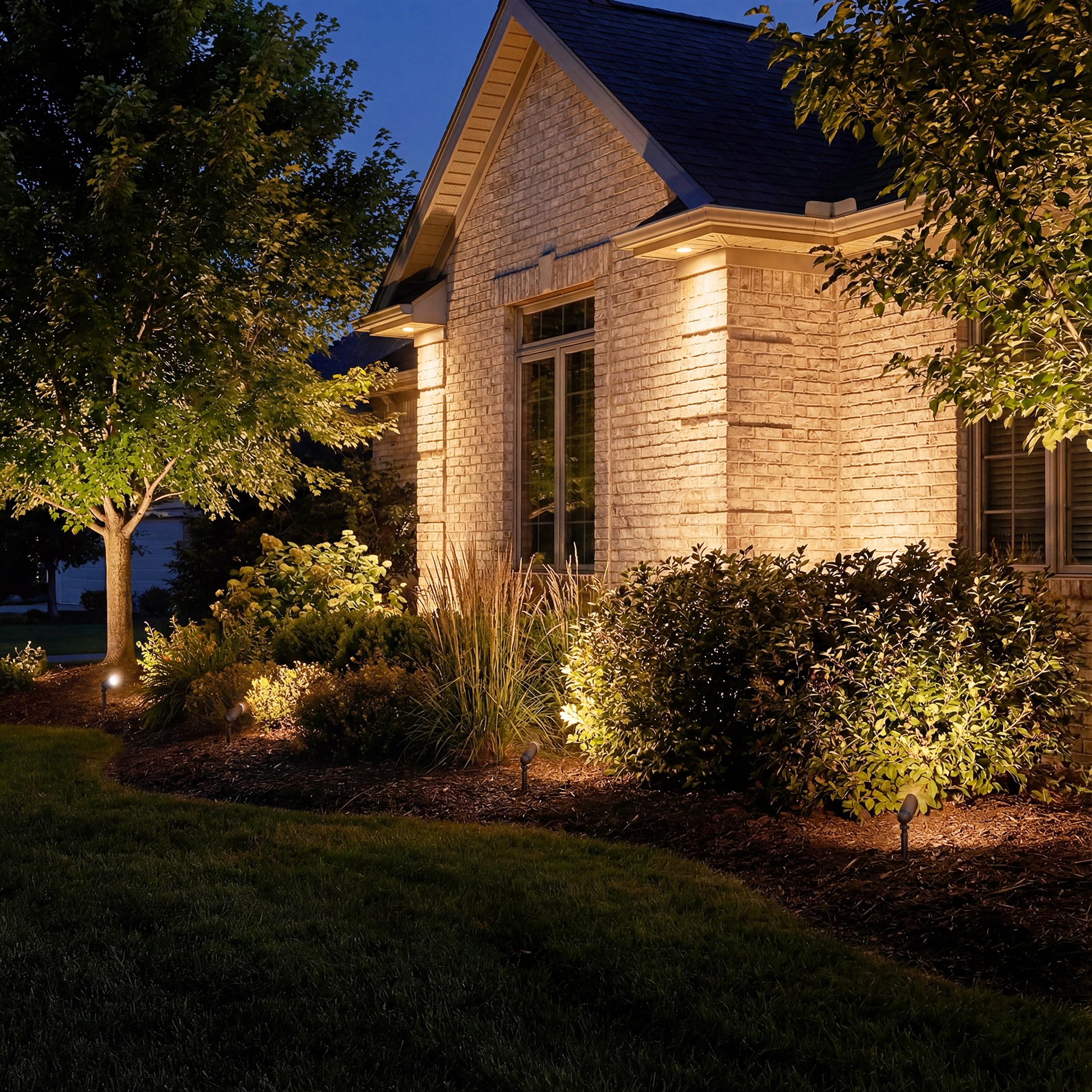 kichler-15485cbr-mr-16-adjustable-cowl-landscape-spotlight-centennial-brass image 7