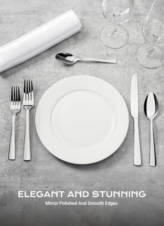 brightown-45-piece-stainless-steel-tableware-flatware-silverware-set-with-steak- image 2