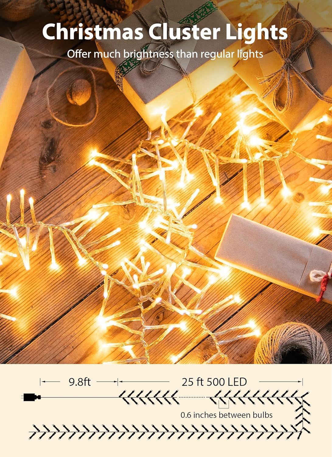 brightown-25ft-500-led-plug-in-cluster-firecracker-string-lights-with-timer-for- image 7