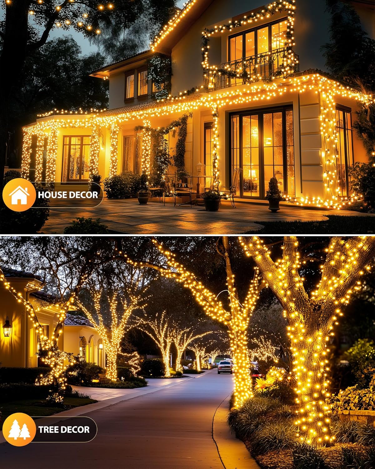 brightown-50ft-120-led-solar-string-lights-outdoor-warm-white-8-modes-ip65 image 2
