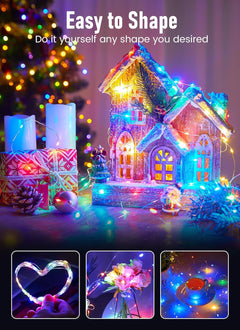 brightown-33ft-100-led-battery-operated-string-fairy-lights-multicolor-for-indoo image 2
