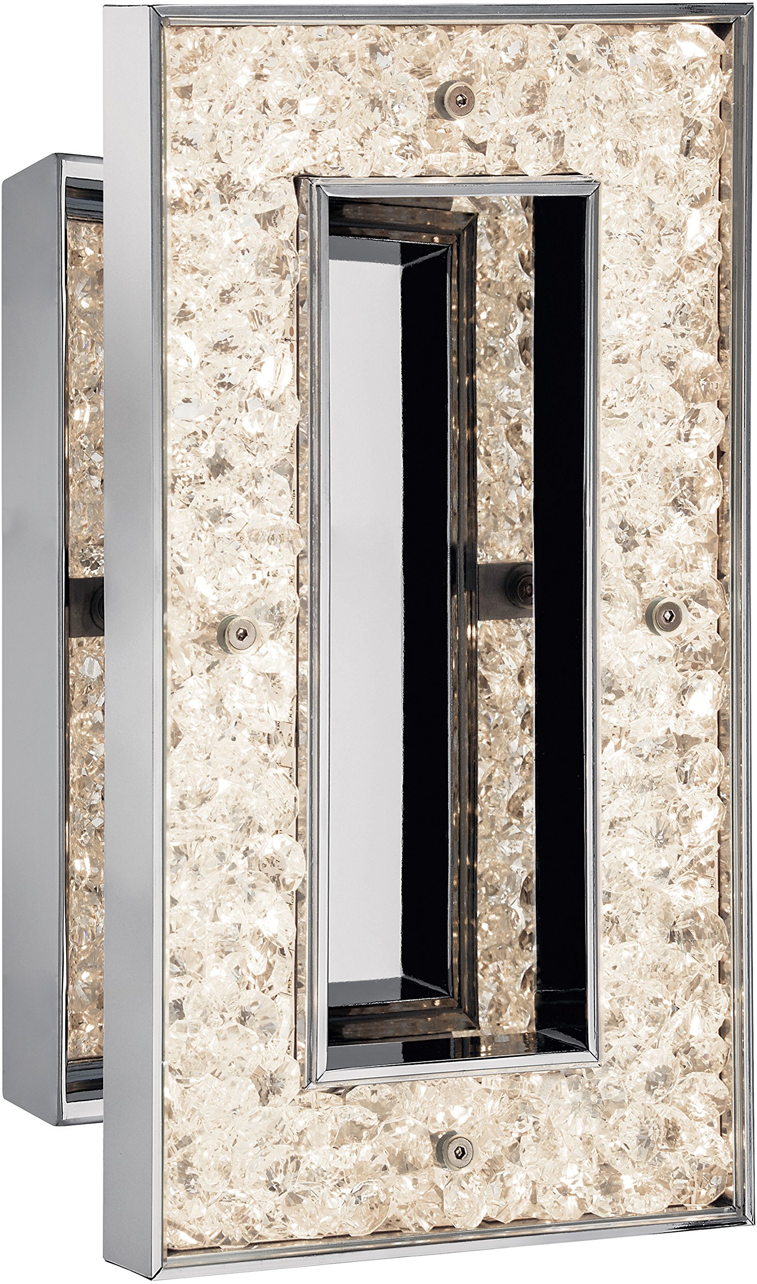 elan-83433-crushed-ice-1-light-led-wall-sconce-chrome image 1