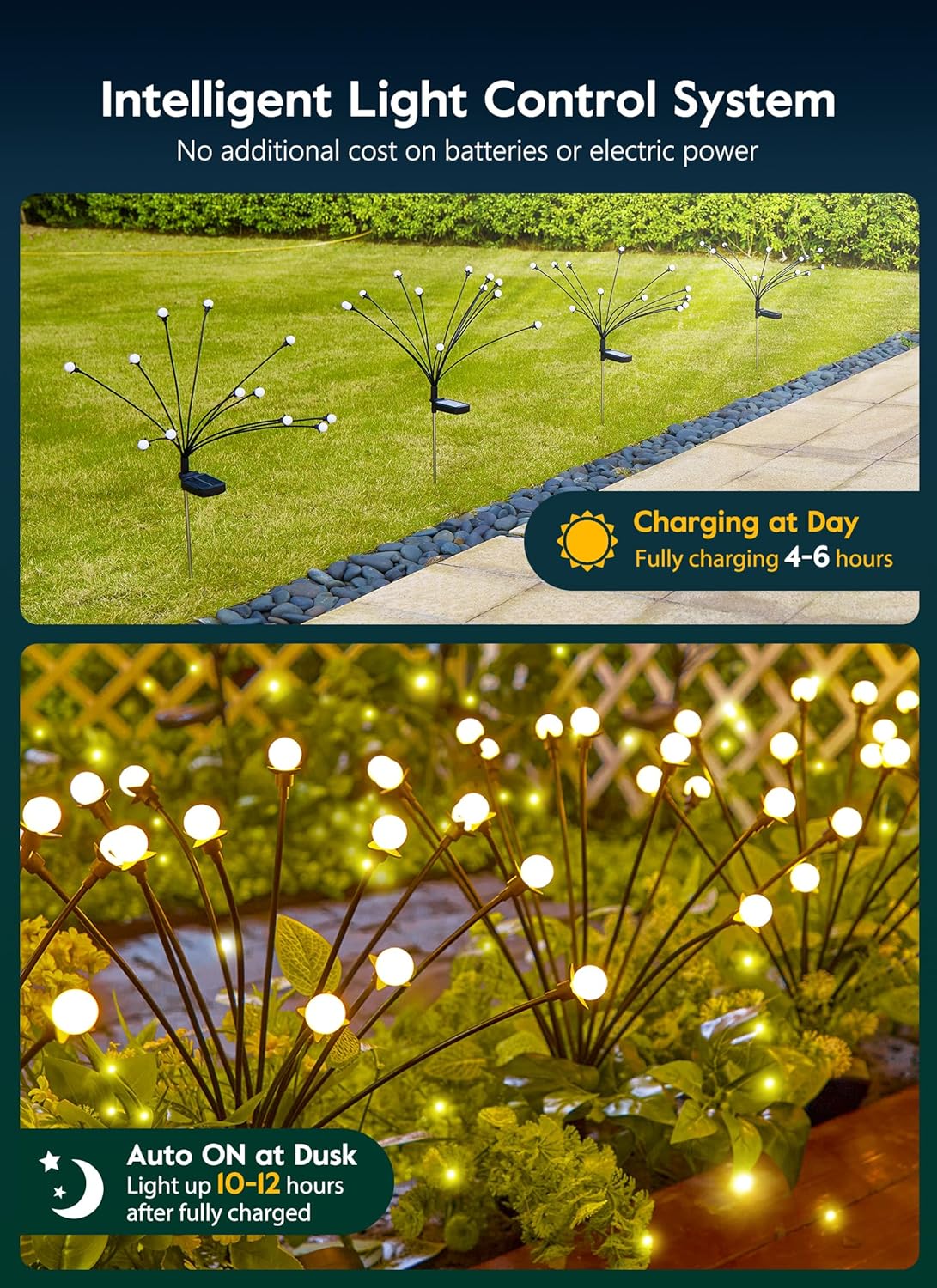 brightown-4-pack-48-led-solar-firefly-stake-lights-warm-white-flexible-stems-2-m image 4