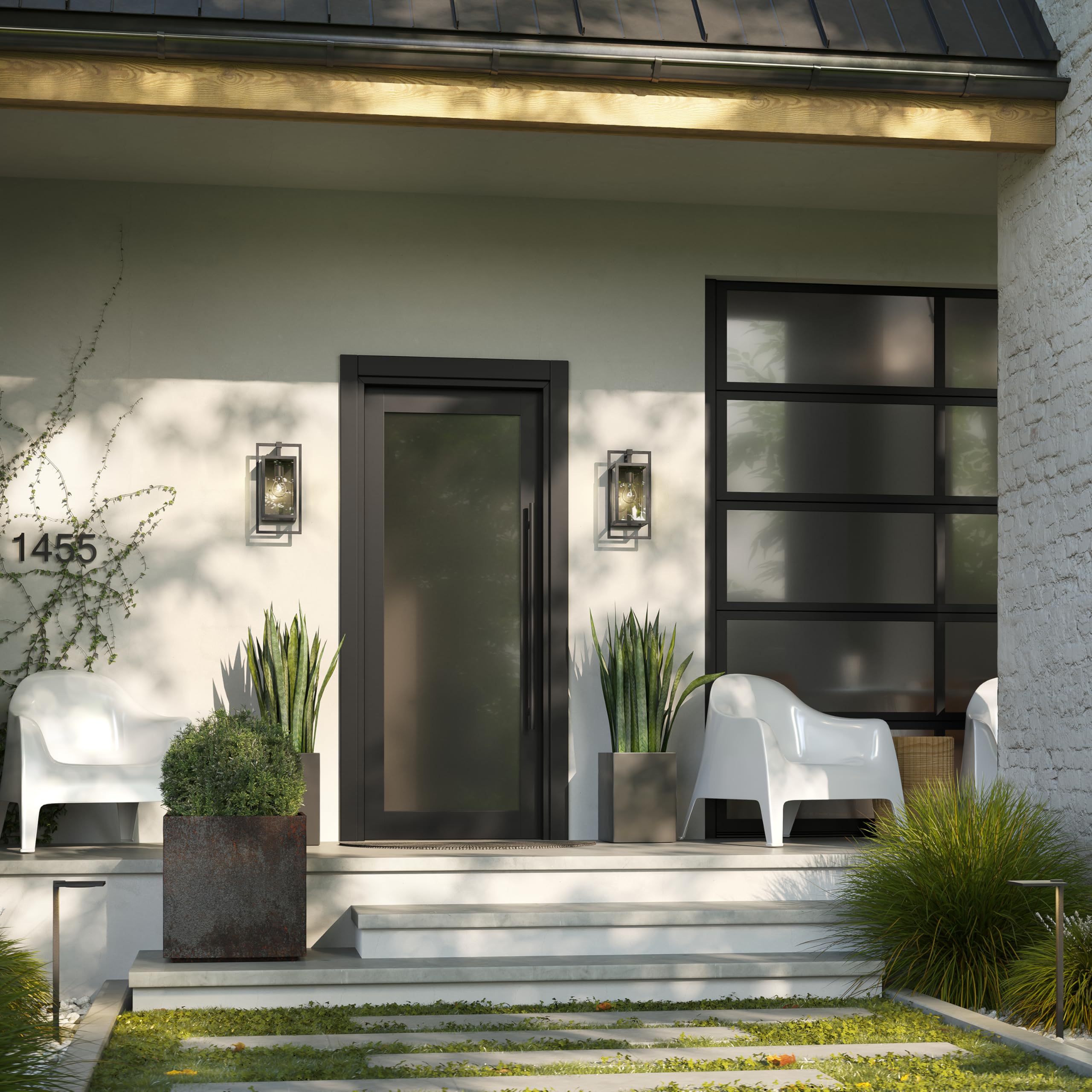 kichler-goson-1-light-outdoor-wall-light-in-black-59087bk image 6