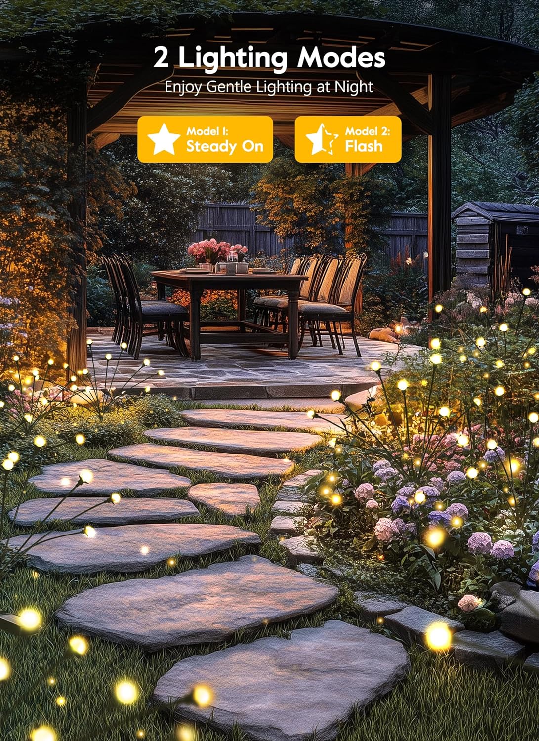 brightown-4-pack-48-led-solar-firefly-stake-lights-warm-white-flexible-stems-2-m image 5