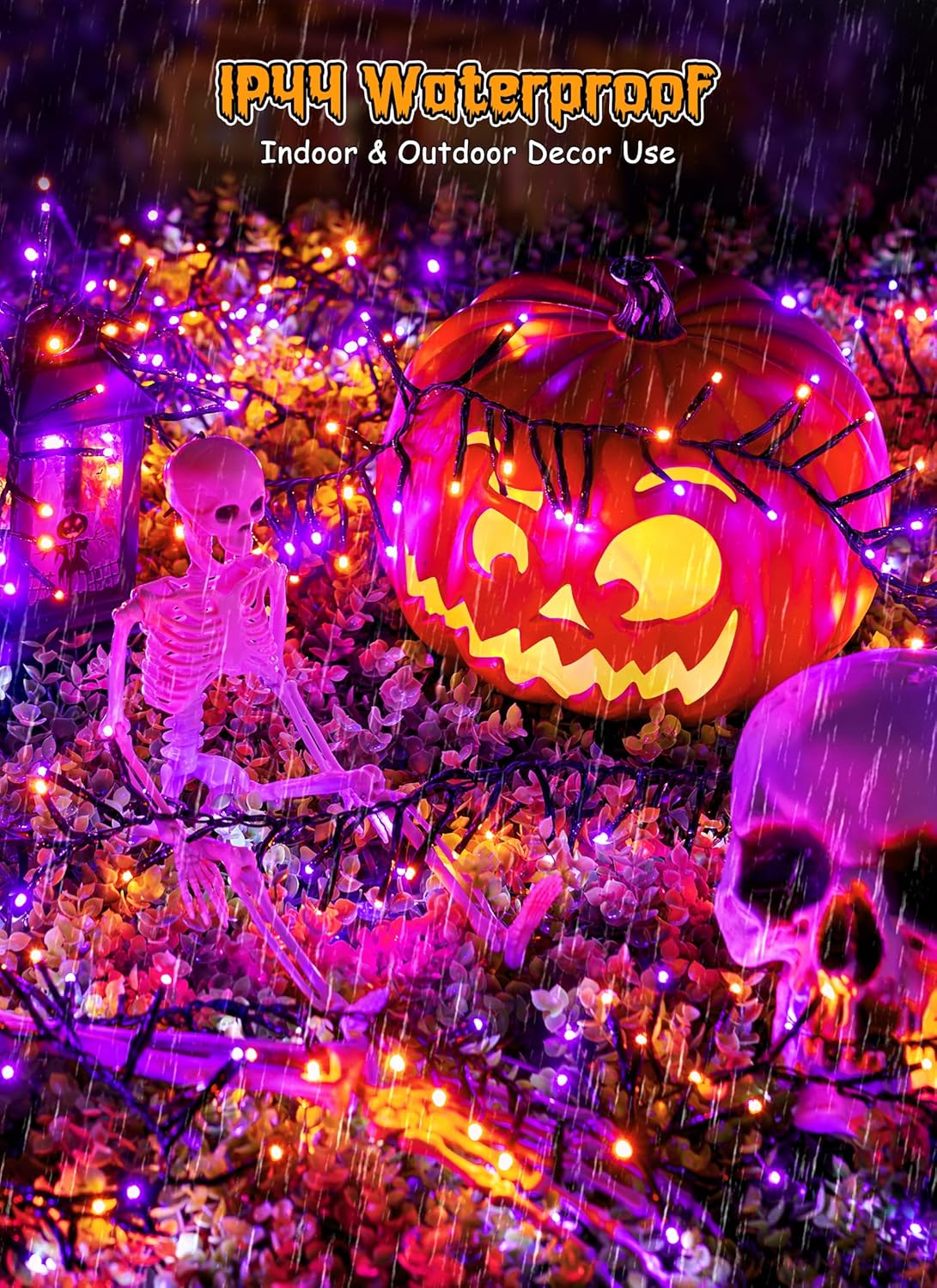 brightown-halloween-string-lights-10ft-120-led-battery-operated-orange-purple-wi image 5