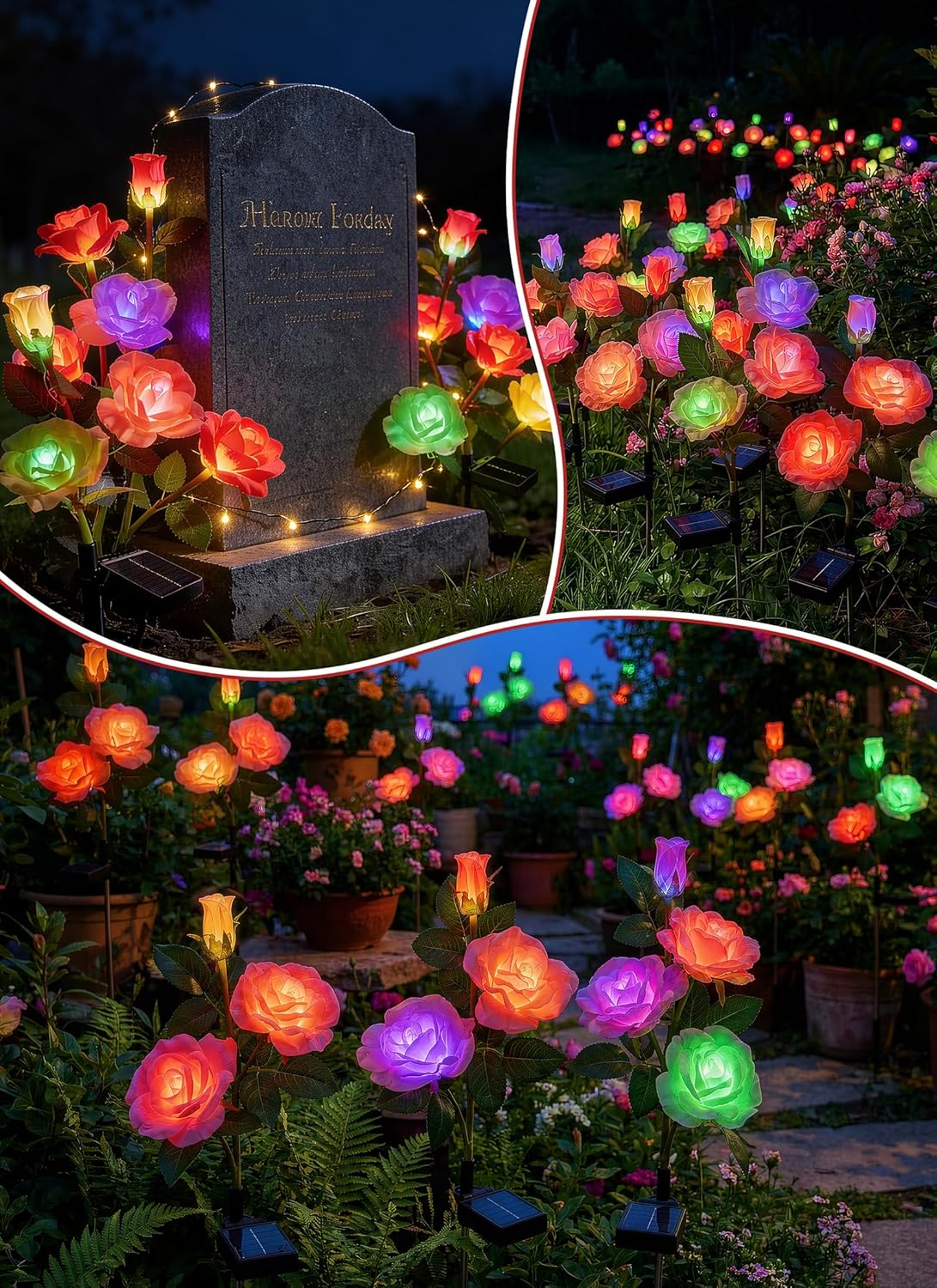 brightown-4-pack-solar-powered-realistic-rose-flower-garden-pathway-lights-7-col image 8