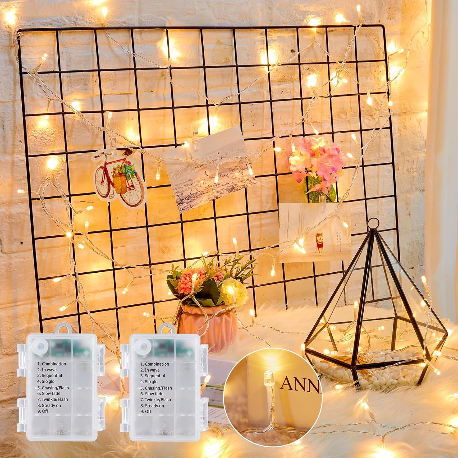 brightown-17ft-50-led-battery-operated-starry-fairy-lights-with-timer-8-modes-wa image 1