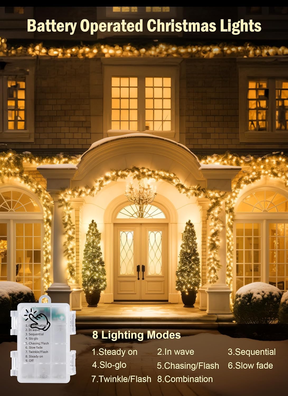 brightown-17ft-50-led-battery-operated-starry-fairy-lights-with-timer-8-modes-wa image 3