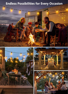 brightown-35ft-shatterproof-edison-bulb-string-lights-11-bulbs-plug-in-dimmable- image 2
