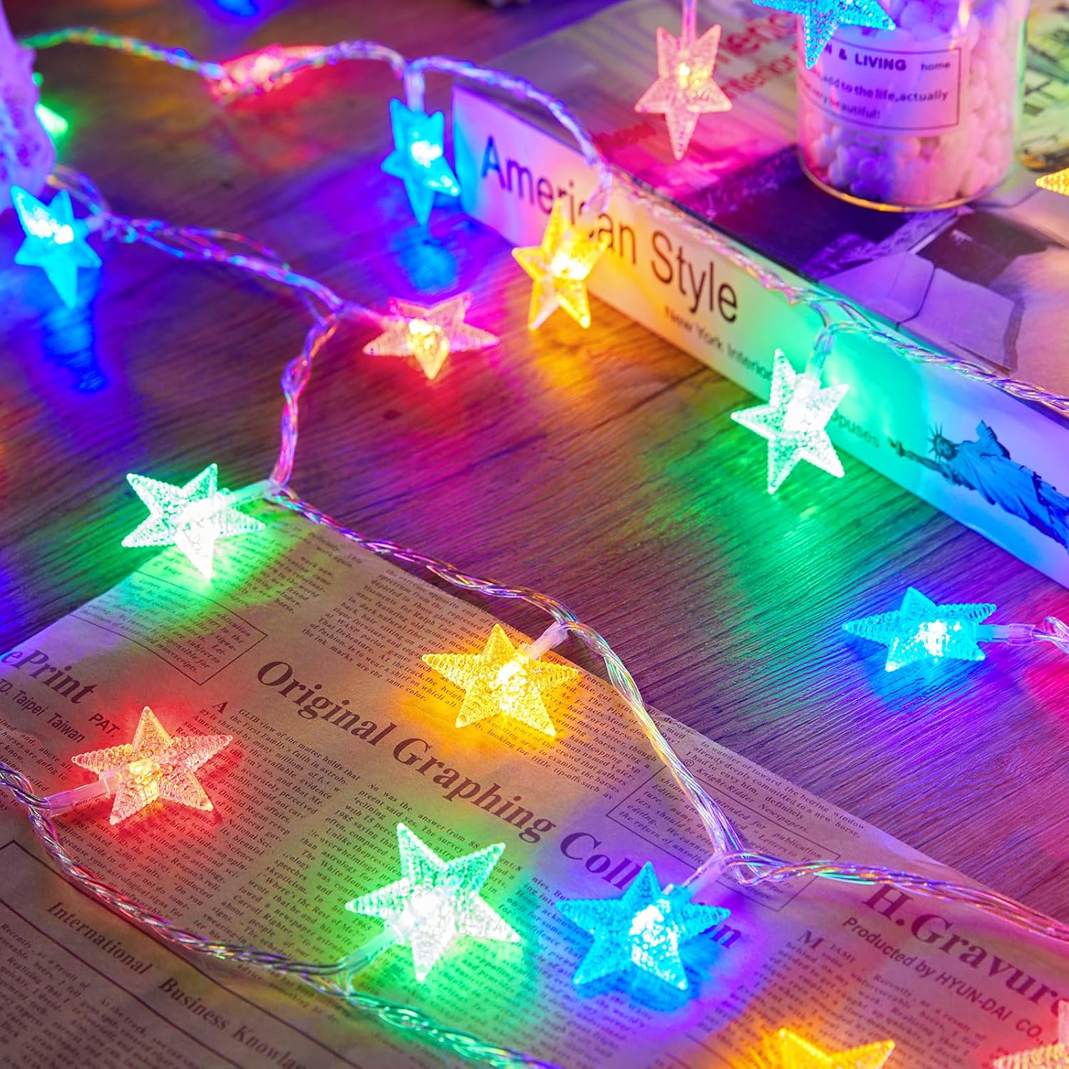 brightown-17ft-50-led-battery-operated-star-string-lights-multi-color-with-timer image 1