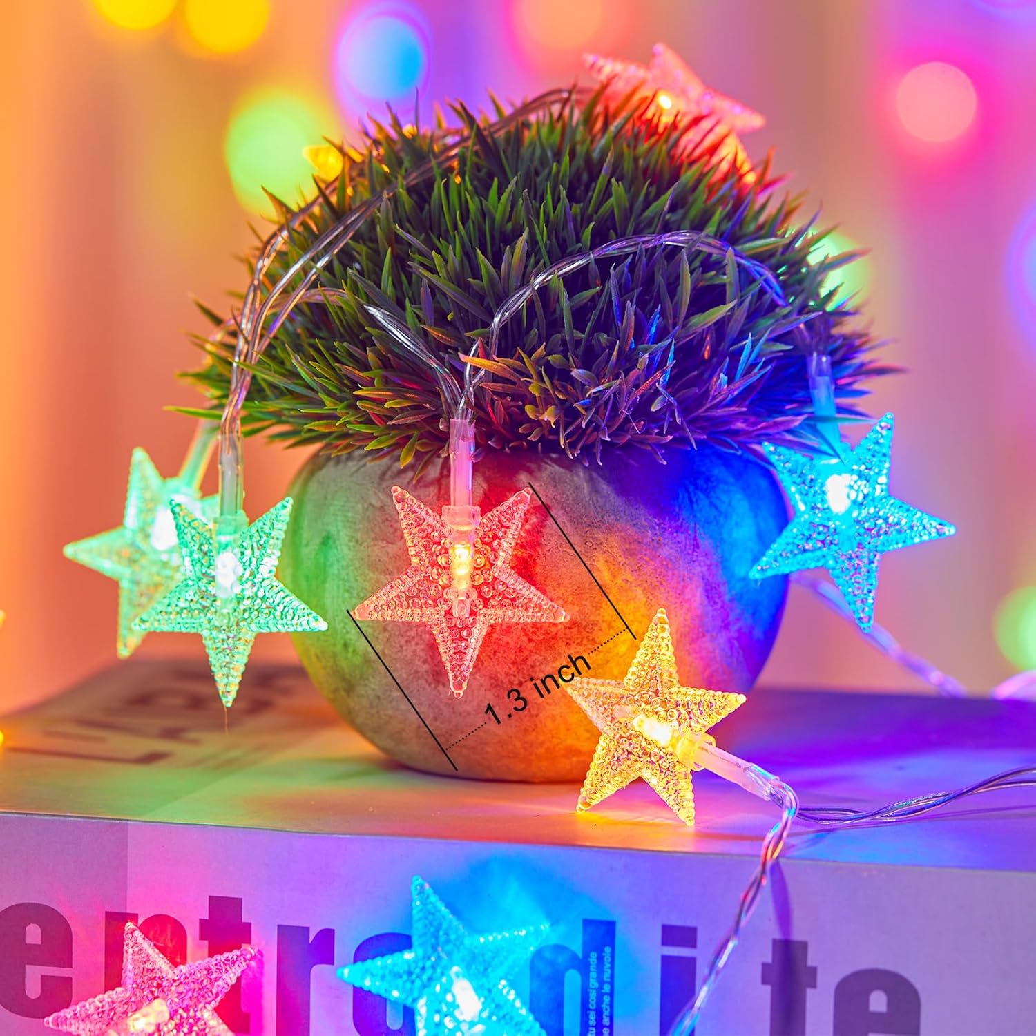 brightown-17ft-50-led-battery-operated-star-string-lights-multi-color-with-timer image 2