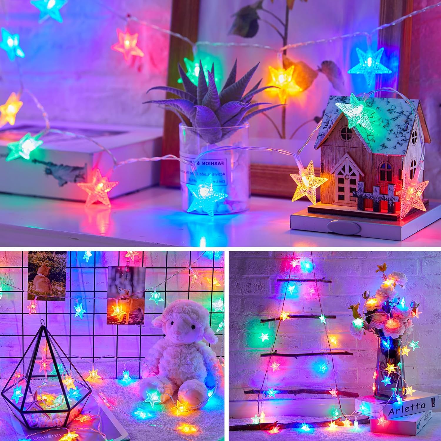 brightown-17ft-50-led-battery-operated-star-string-lights-multi-color-with-timer image 5