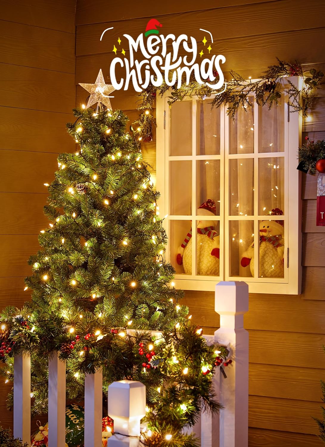 brightown-2-pack-39ft-led-christmas-mini-lights-with-100-clear-bulbs-warm-white image 3