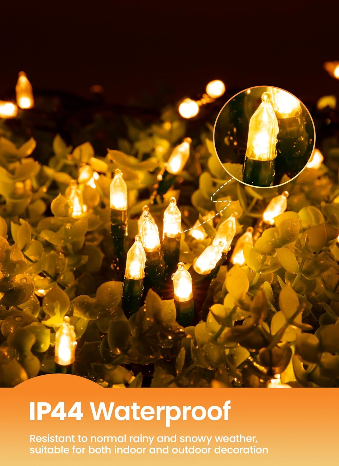 brightown-2-pack-39ft-led-christmas-mini-lights-with-100-clear-bulbs-warm-white image 4