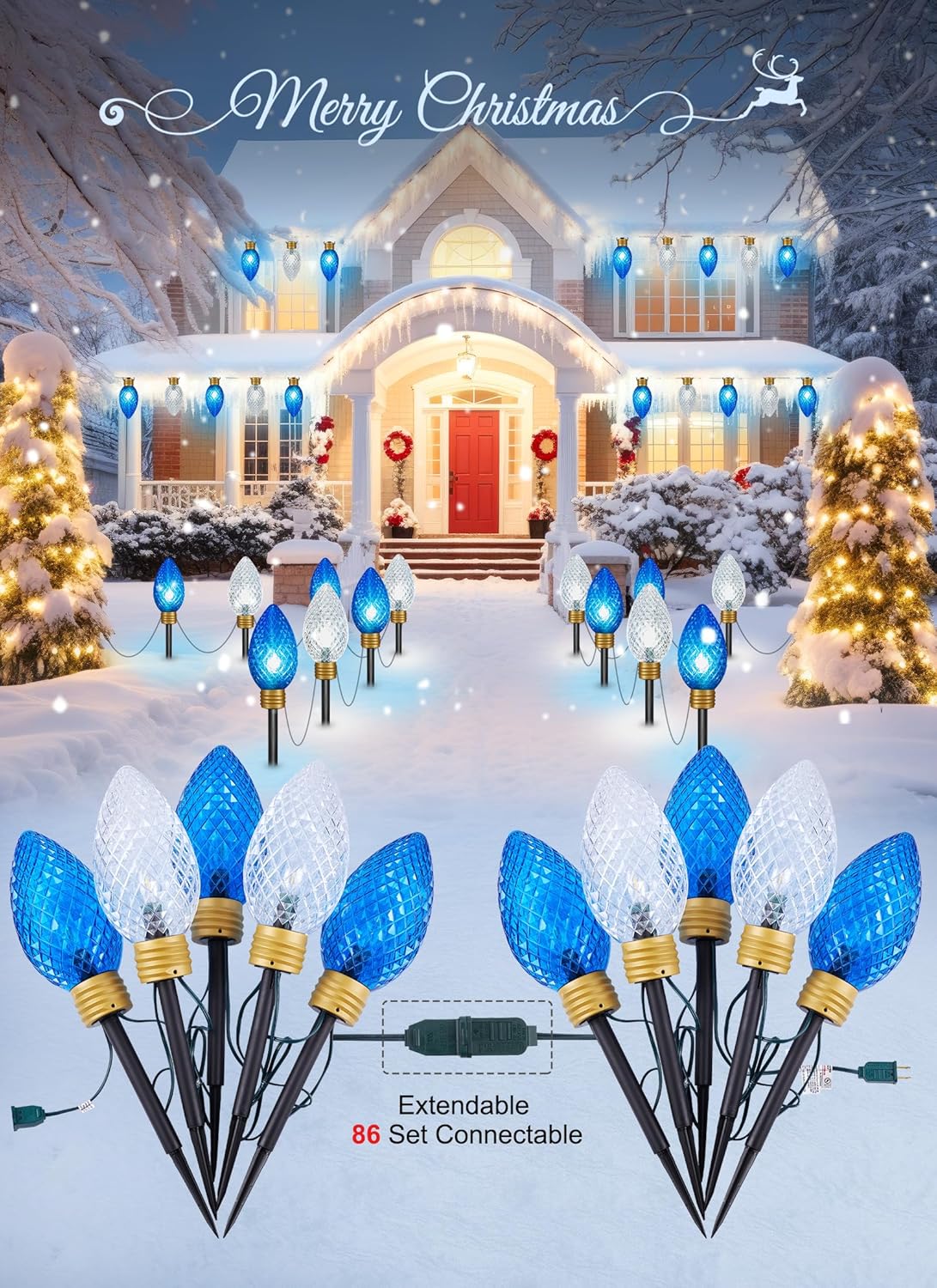 brightown-2-pack-super-jumbo-c9-strawberry-lights-22-ft-total-plug-in-blue-pure- image 4