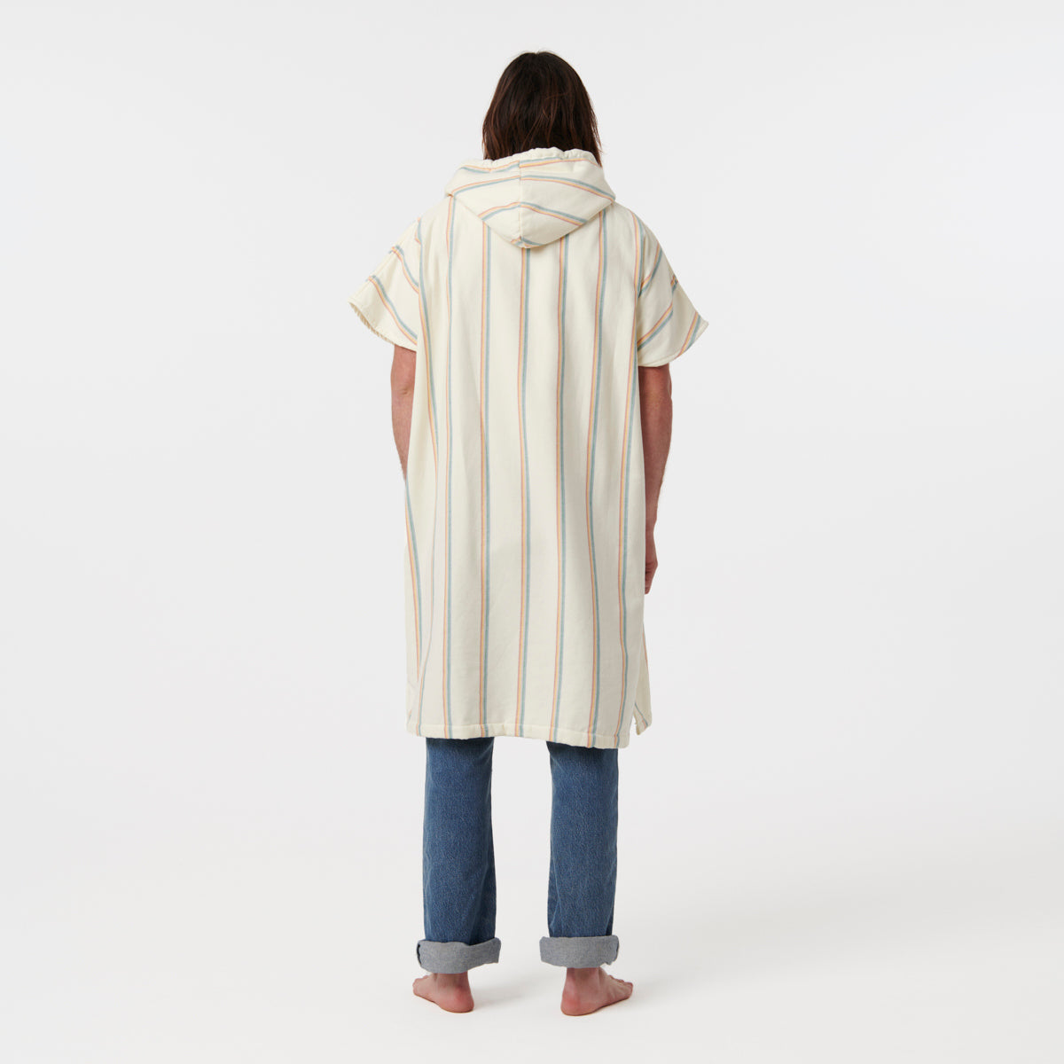 slowtide-baja-stripe-fouta-poncho-cream image 2