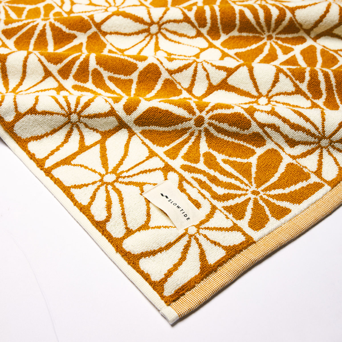 slowtide-ciao-zen-bath-mat-mustard-artist-collaboration image 2