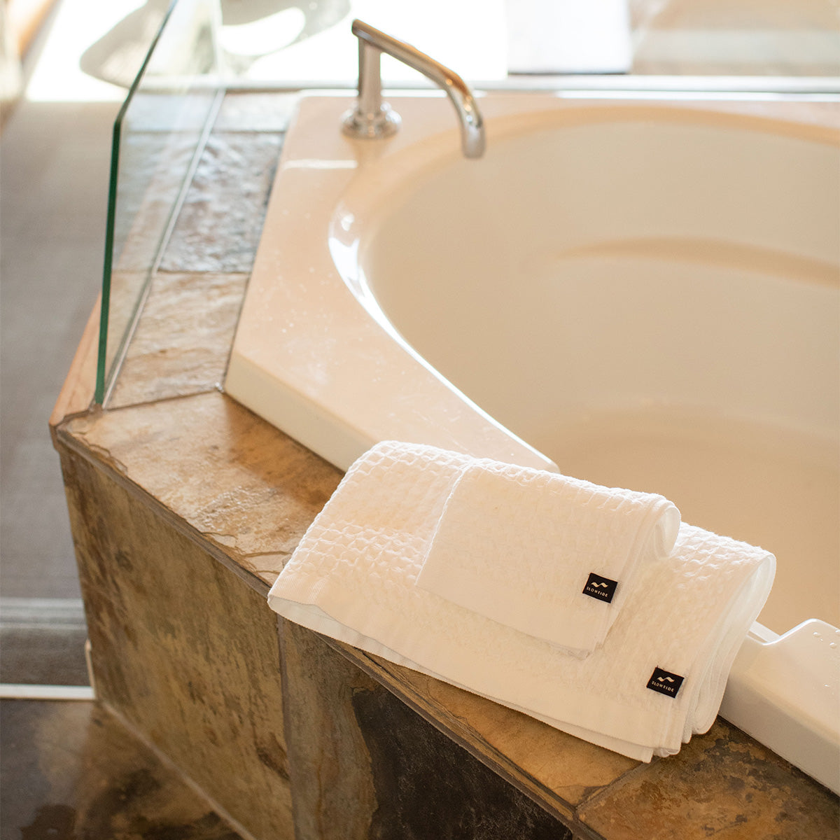 slowtide-guild-waffle-hand-towel-white image 4