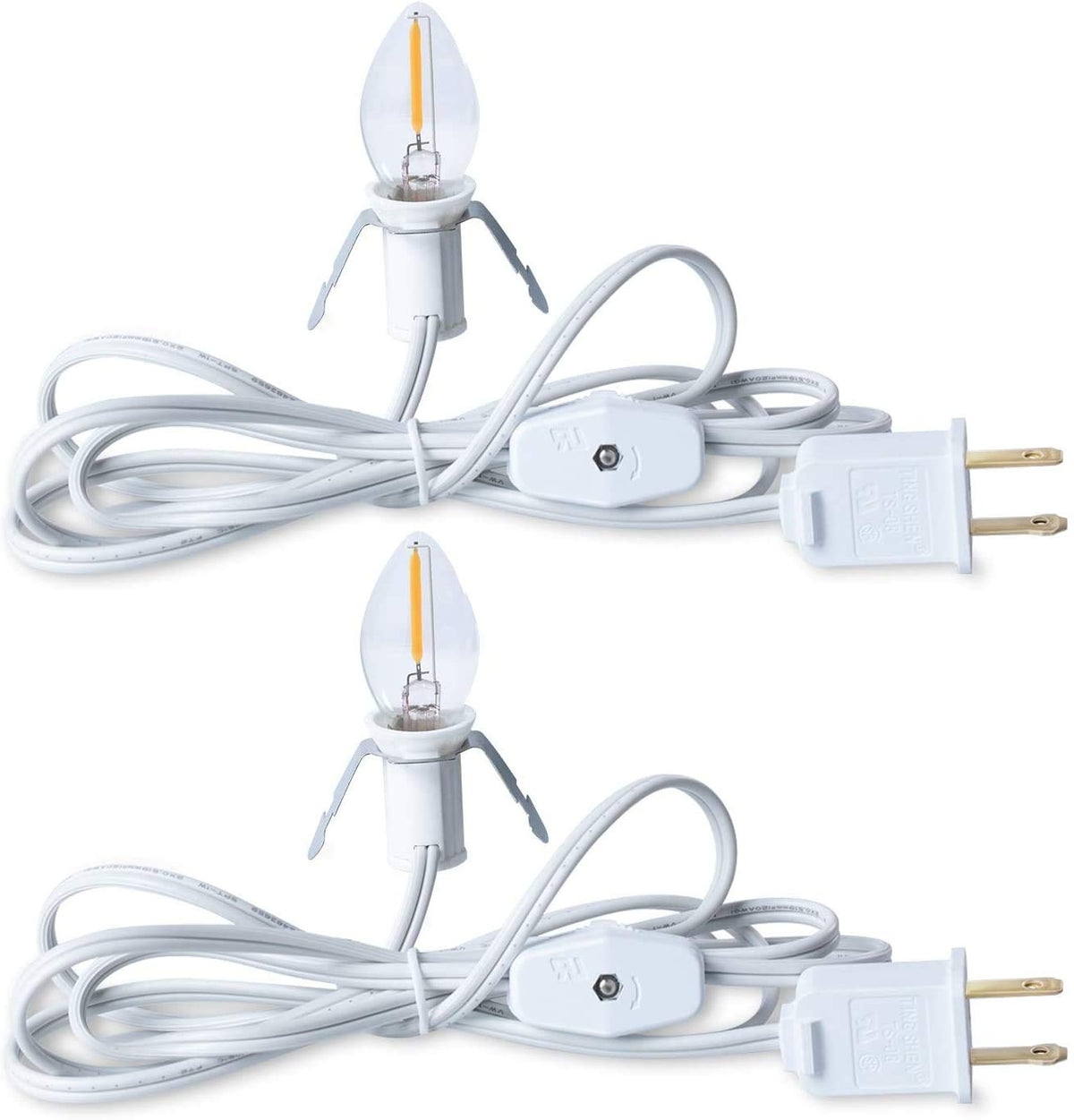 brightown-6ft-accessory-cord-with-c7-led-bulb-for-blow-molds-christmas-villages- image 2