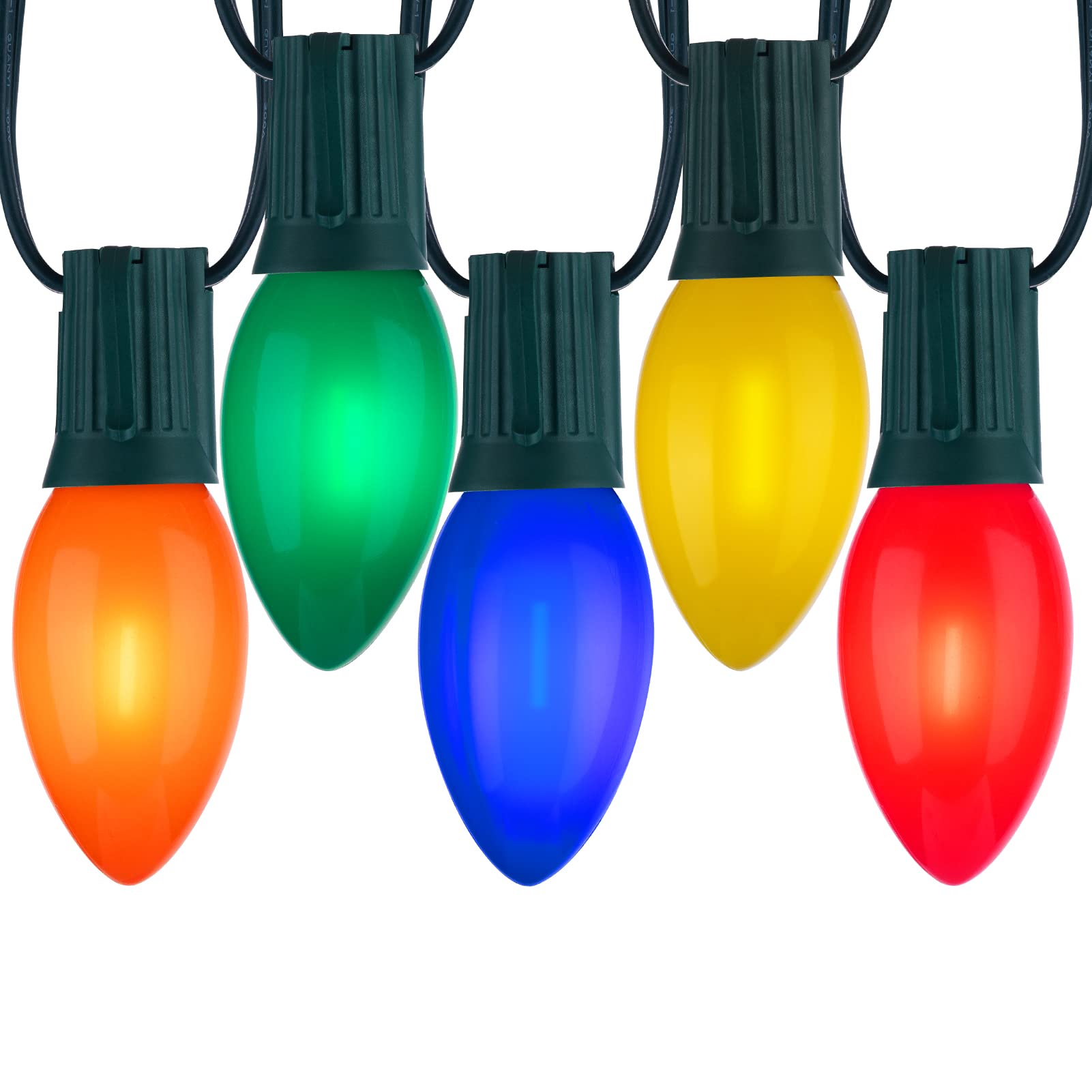 brightown-50ft-plug-in-c9-led-string-lights-multicolor-50-bulbs-shatterproof-ip6 image 1