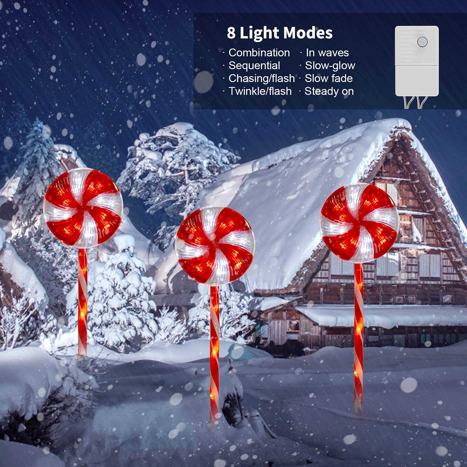 brightown-christmas-led-pathway-string-lights-lollipop-3-pack-8-lighting-modes-p image 8