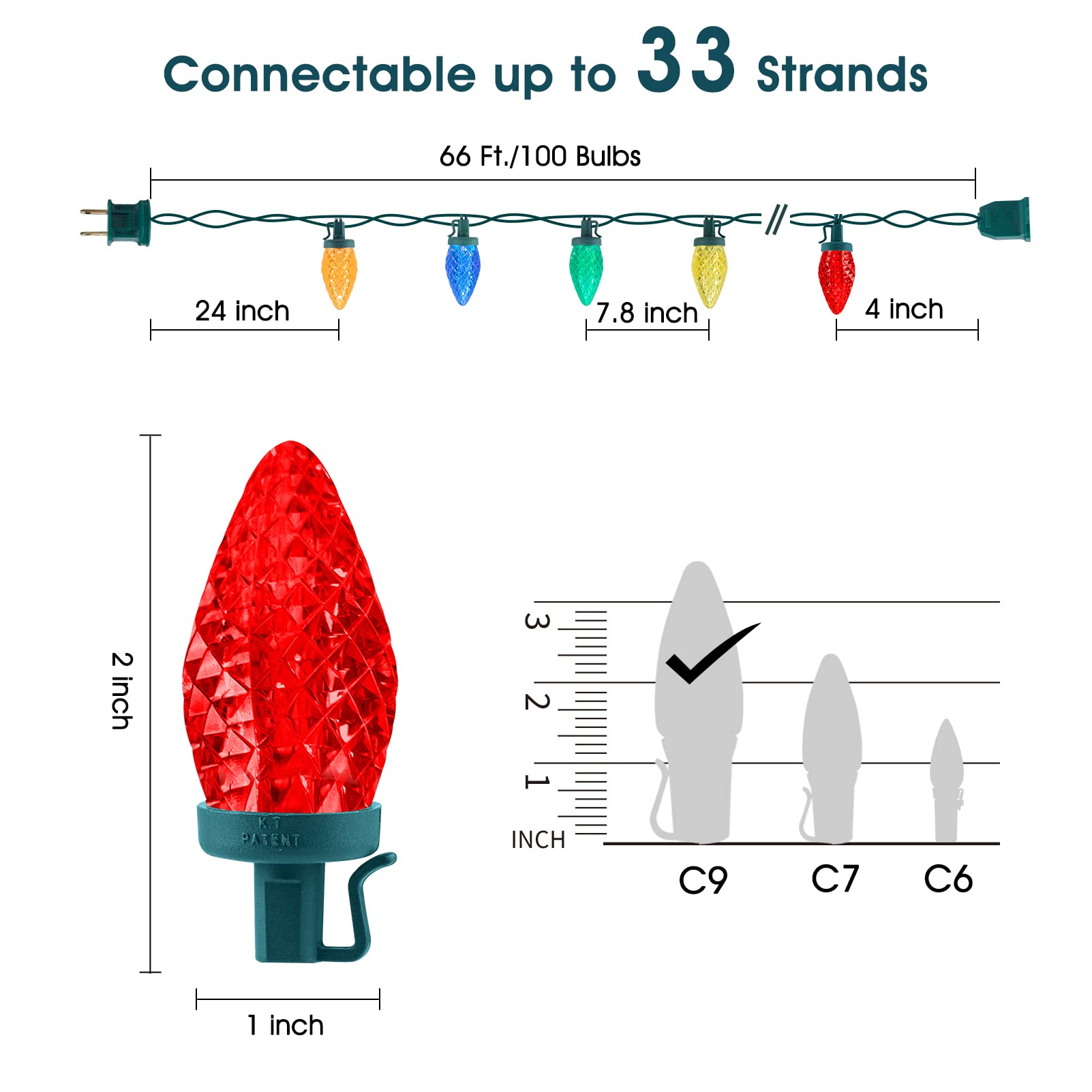 brightown-68ft-plug-in-100-led-c9-strawberry-string-lights-for-roofline-xmas-dec image 2