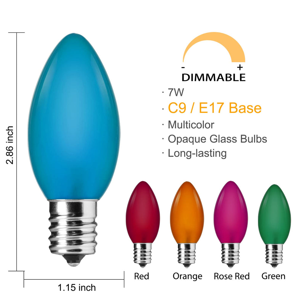 brightown-c9-christmas-lights-incandescent-glass-bulbs-set-of-5-replacement-bulb image 2