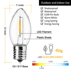 brightown-c9-led-replacement-bulbs-e17-base-1w-shatterproof-various-colors image 2