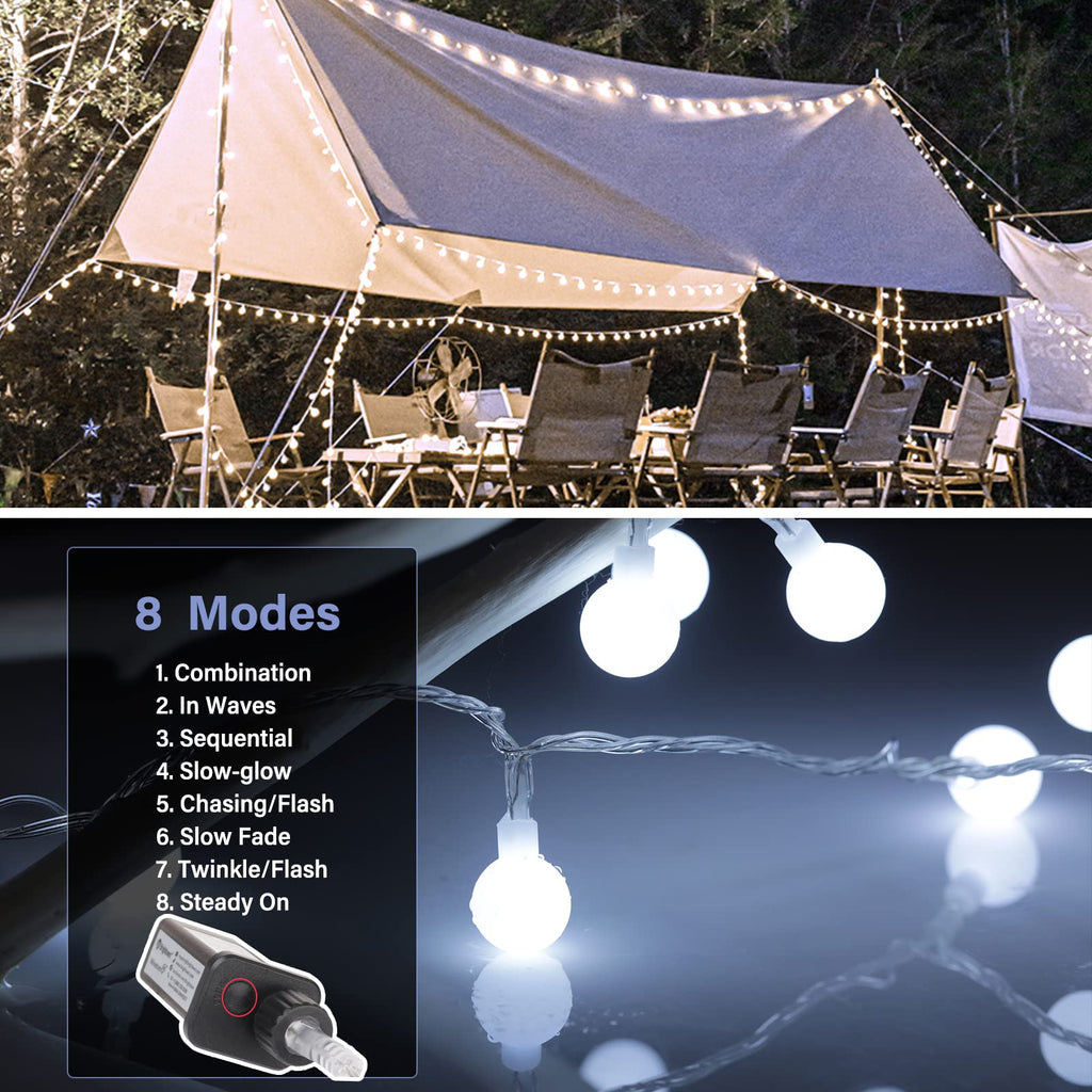 brightown-66ft-200-led-plug-in-globe-ball-string-lights-with-remote-for-bedroom- image 2