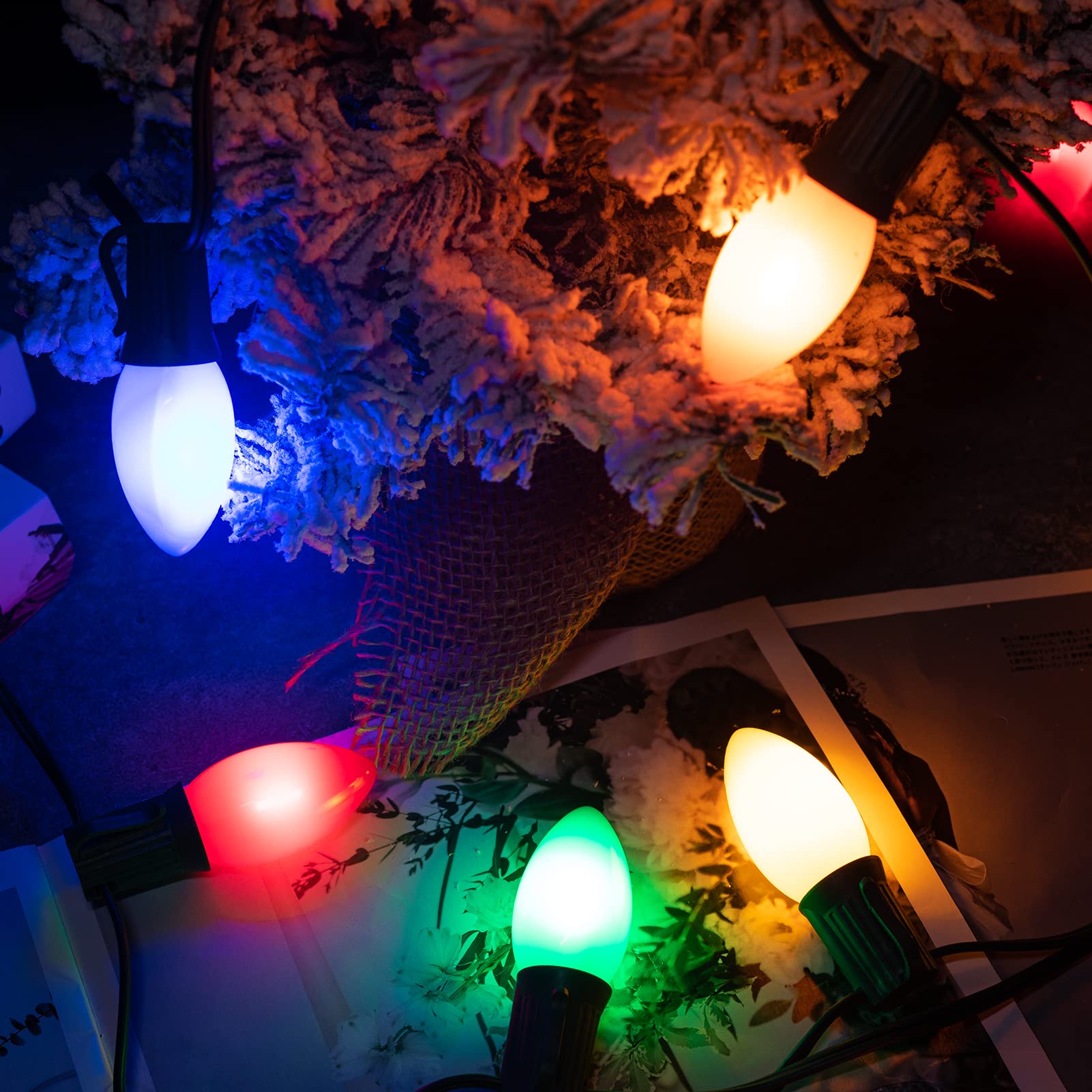brightown-50ft-plug-in-c9-led-string-lights-multicolor-50-bulbs-shatterproof-ip6 image 4