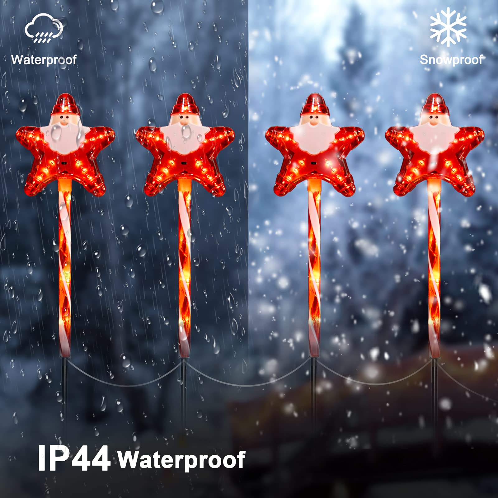 brightown-4-pack-23-inch-plug-in-christmas-candy-cane-star-santa-claus-pathway-l image 3