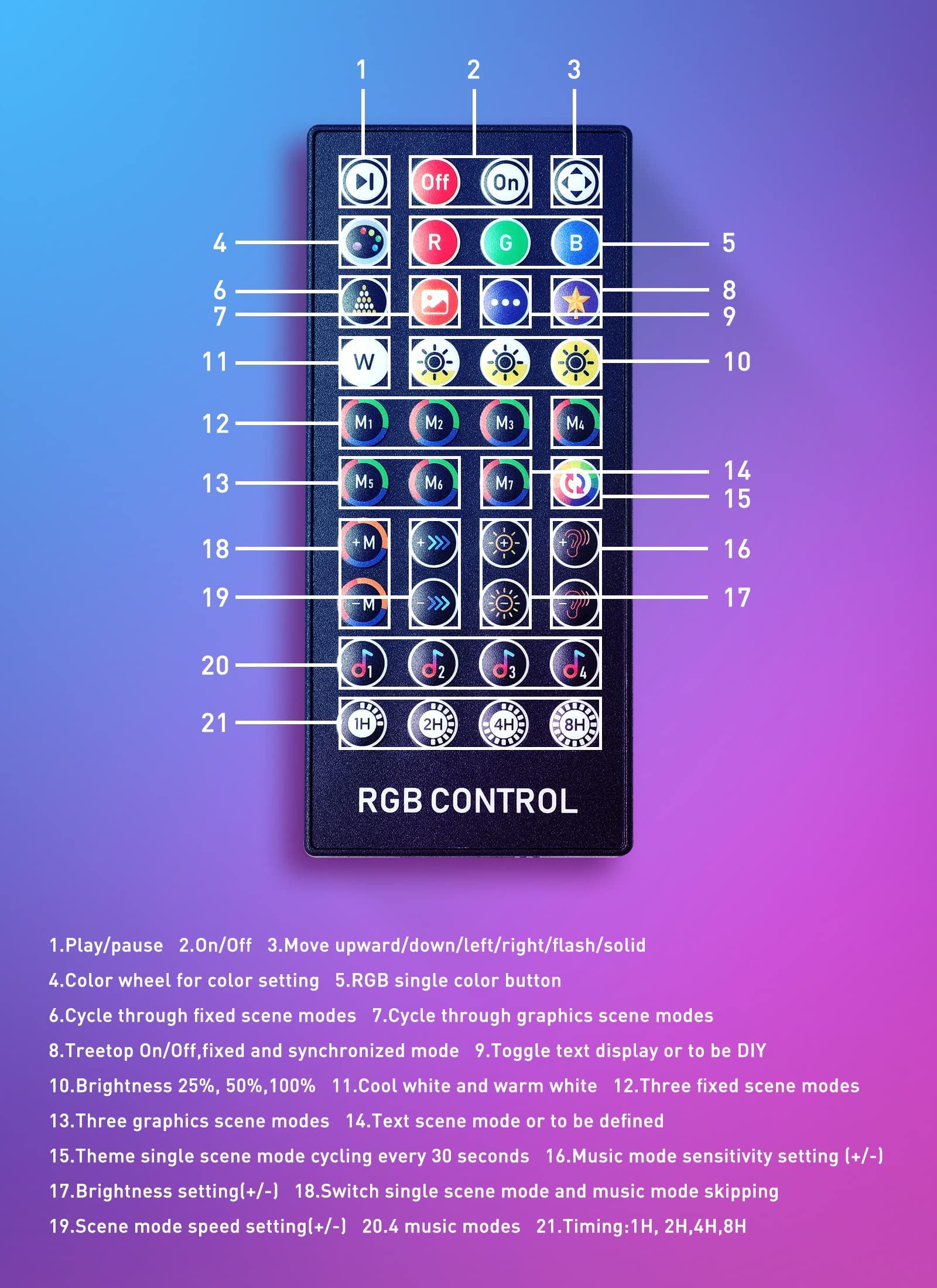 brightown-smart-cone-tree-light-with-star-topper-remote-app-control-16-colors-34 image 4
