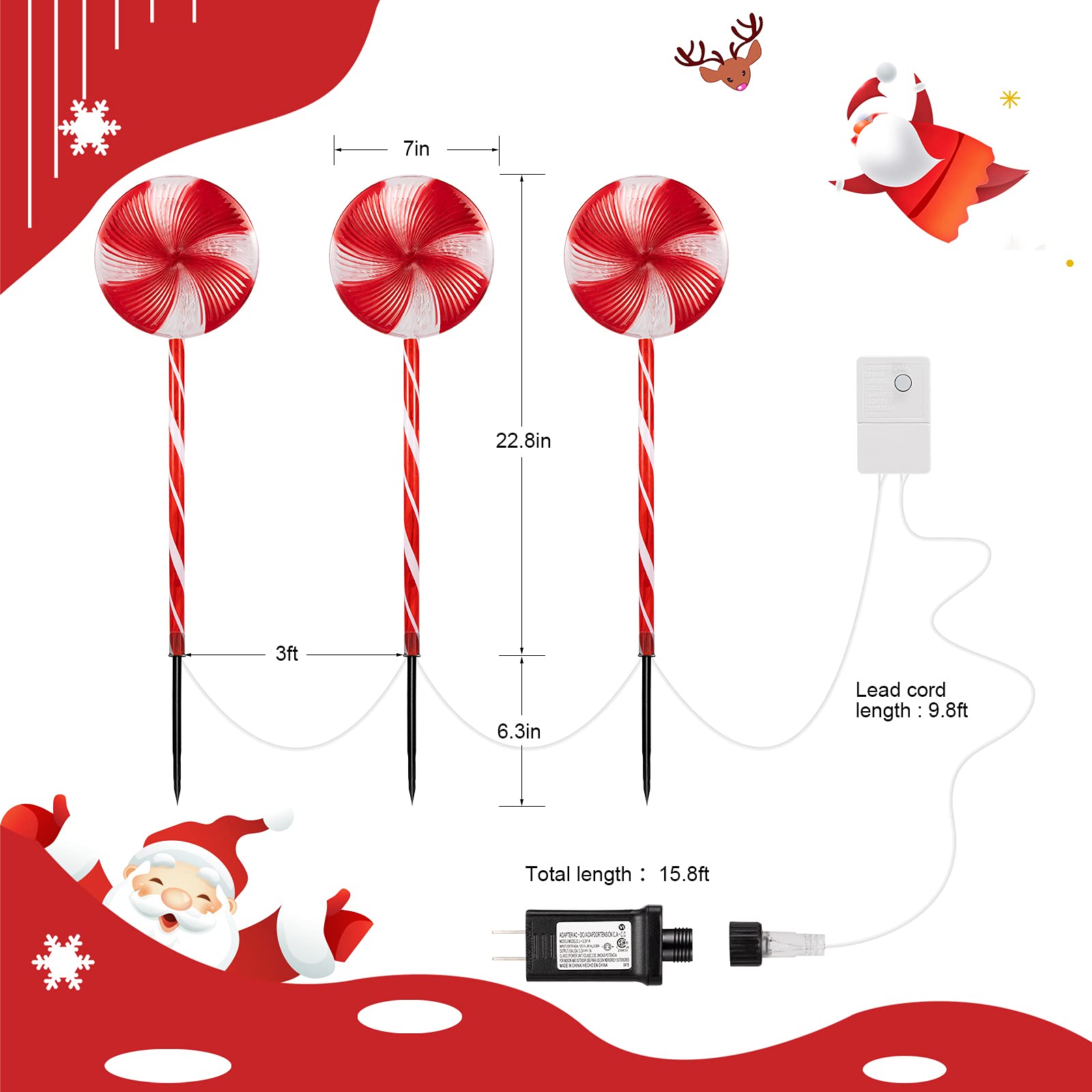 brightown-christmas-led-pathway-string-lights-lollipop-3-pack-8-lighting-modes-p image 4