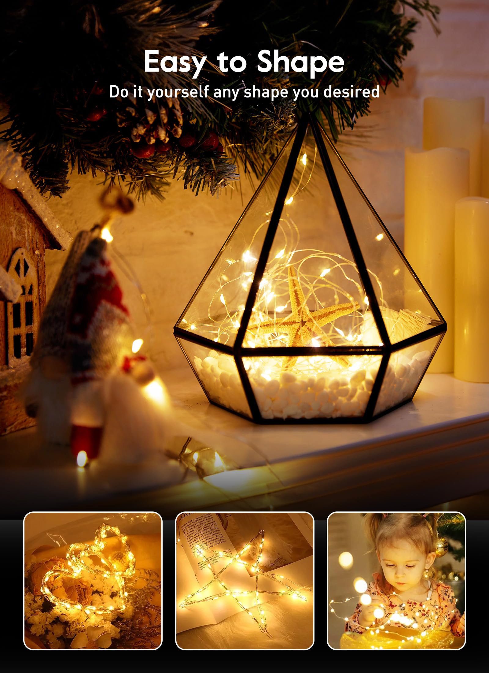 brightown-33ft-usb-fairy-lights-copper-wire-100-led-remote-control-timer-8-modes image 3