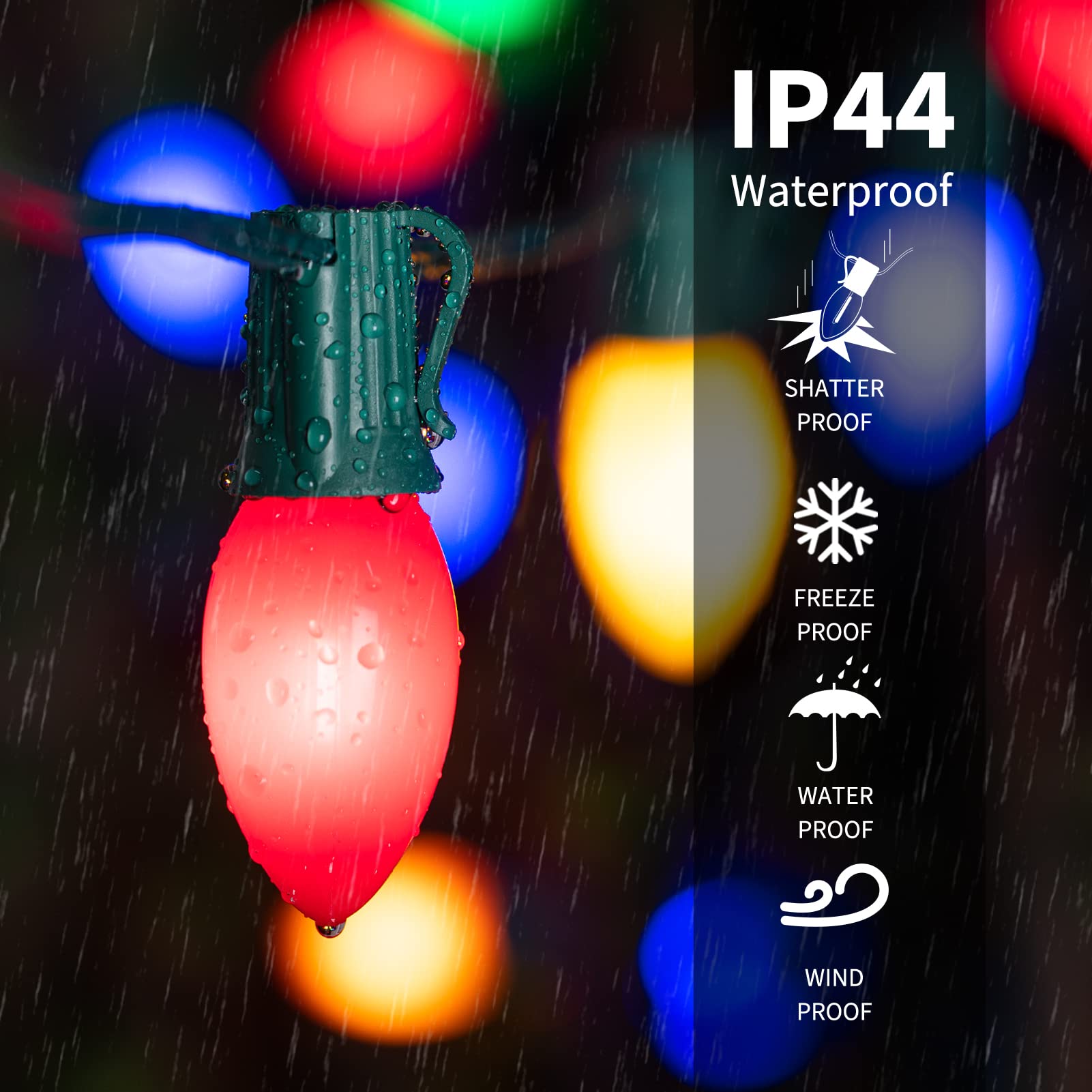 brightown-50ft-plug-in-c9-led-string-lights-multicolor-50-bulbs-shatterproof-ip6 image 5