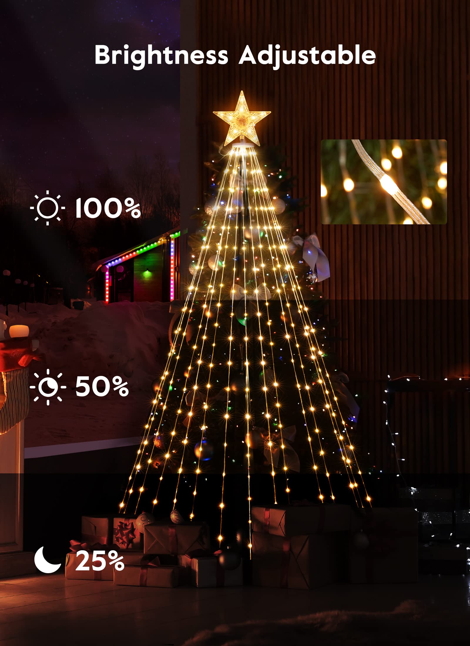 brightown-smart-cone-tree-light-with-star-topper-remote-app-control-16-colors-34 image 5