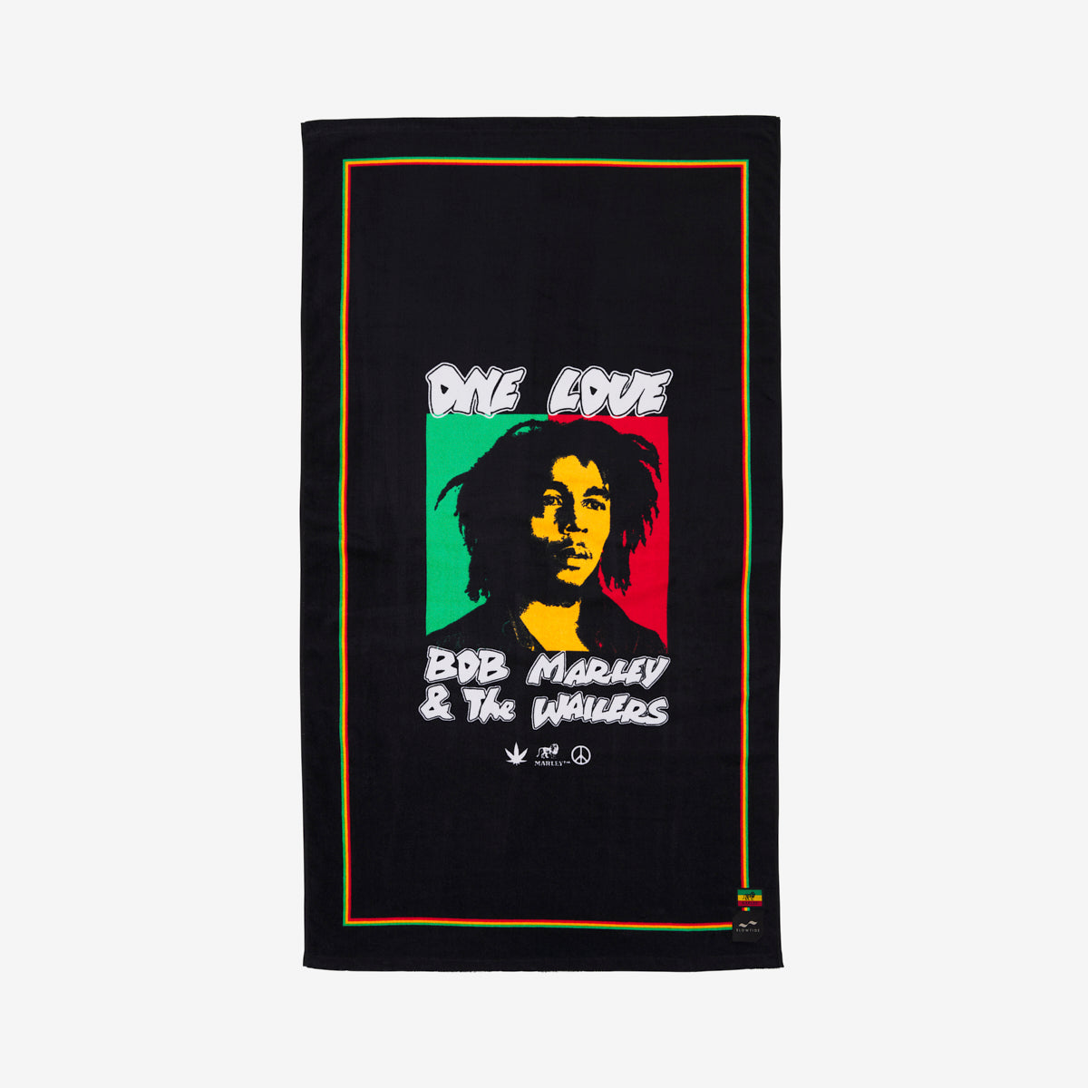 slowtide-one-love-beach-towel-bob-marley-x-slowtide image 1