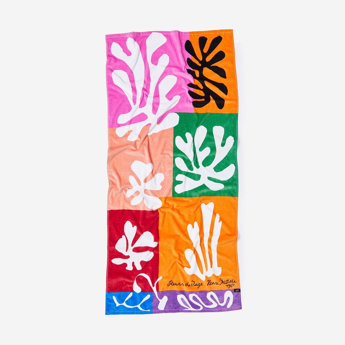 slowtide-snow-flowers-beach-towel-henri-matisse-x-slowtide image 1