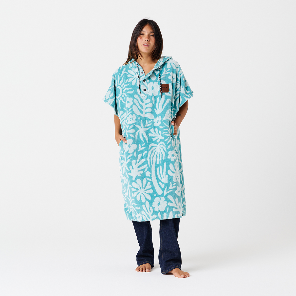 slowtide-sunny-extra-warm-poncho-sky-blue image 1