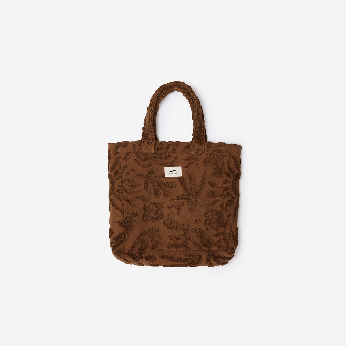 slowtide-sunny-sculpted-terry-tote-toast-quick-dry-beach-bag image 1