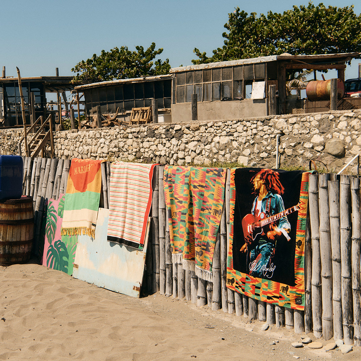 slowtide-bob-marley-trenchtown-beach-towel image 3