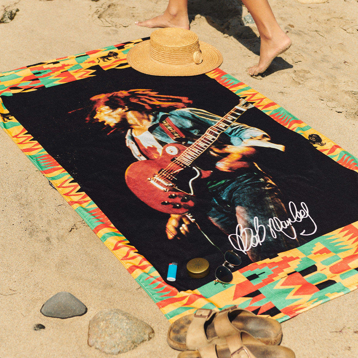 slowtide-bob-marley-trenchtown-beach-towel image 6